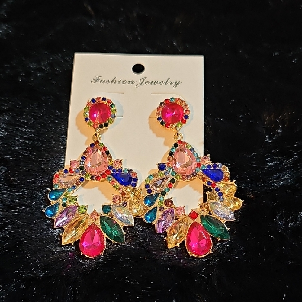 Fashion Jewelry Multicolor Statement Earrings